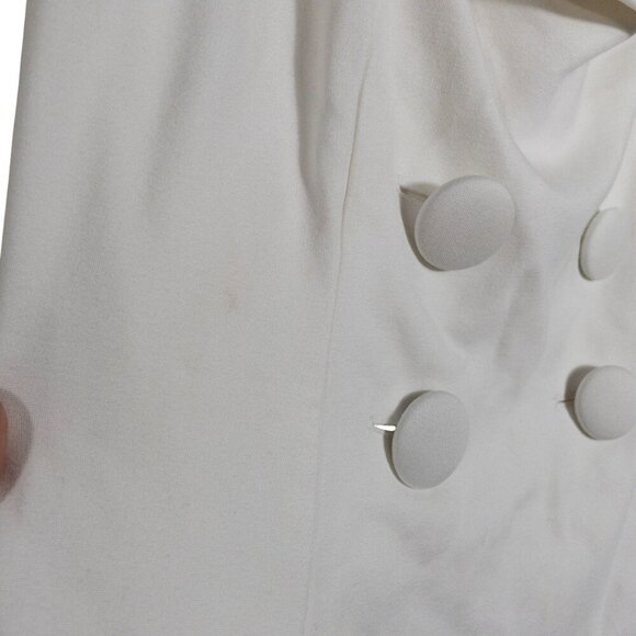 Anthropologie BHLDN Strapless Tuxedo Mini Dress White Bridal SZ M Casual Wedding - Picture 13 of 14